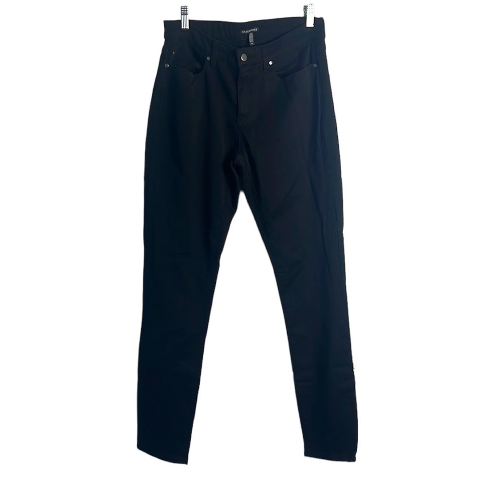 Eileen Fisher Black Organic Cotton Skinny Jeans Size 10